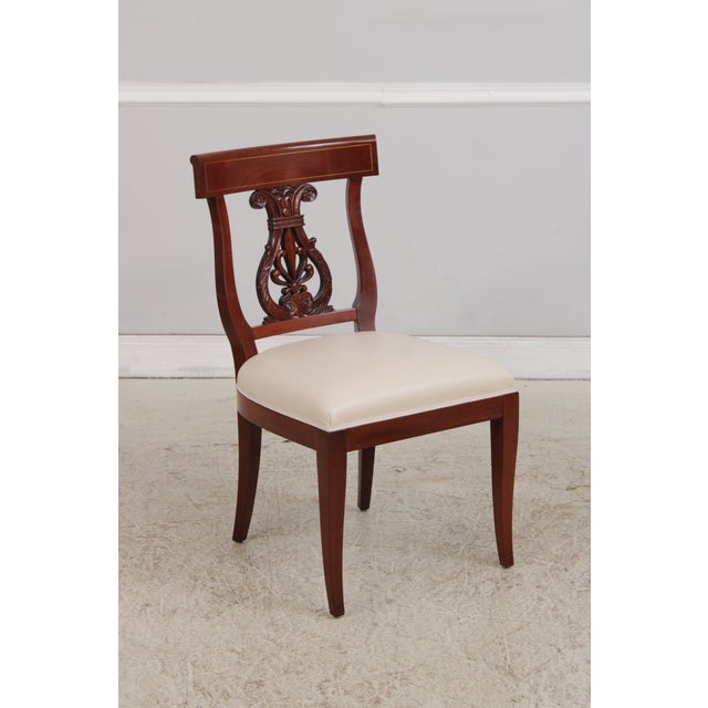 Set of 8 Kindel Neoclassical Mahogany Dining Room Chairs For Sale - Image 14 of 18