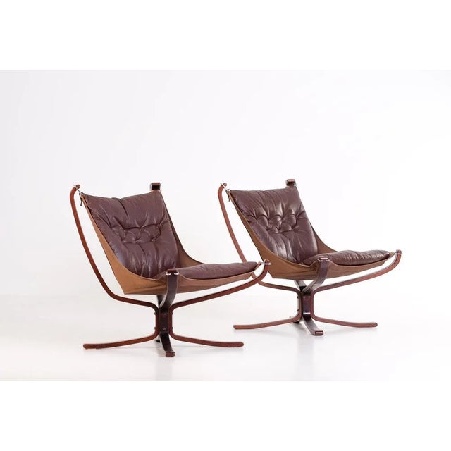 Set of Falcon Chairs attributed to Sigurd Ressell, 1970s For Sale - Image 9 of 10