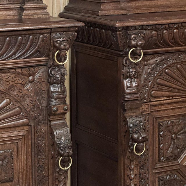 Pair 19th Century Flemish Bookcases With Etched Glass For Sale - Image 15 of 18