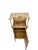 Brass Antique Victorian Hand-Painted Music Cabinet With Brass Gallery and Mirror For Sale - Image 8 of 12