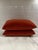 Mid-Century Modern Pair of Burnt Orange Rust Velvet Lumbar Accent Pillows For Sale - Image 3 of 6