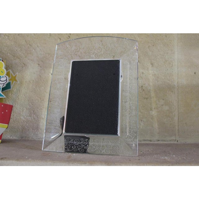 Mid-Century Modern Crystal Picture Frame in Crystal Glass by Baccarat, 1930s For Sale - Image 3 of 18