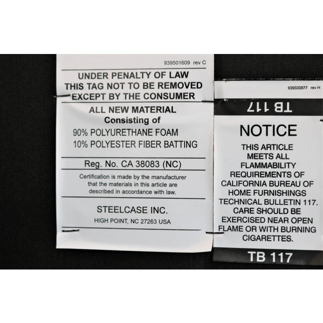 Mid-Century Modern Style Coalesse Millbrae Lifestyle Gray Wool Lounge Chair For Sale - Image 12 of 13