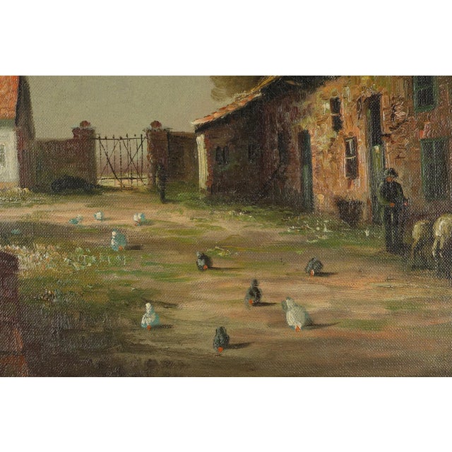 French Artist, Farm, 1920, Oil on Canvas, Framed For Sale - Image 6 of 11