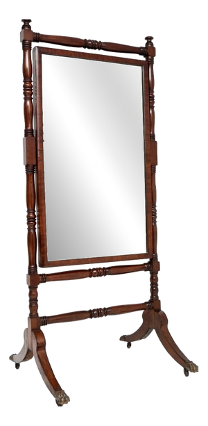 Antique Regency Cheval Mirror, 1820s
