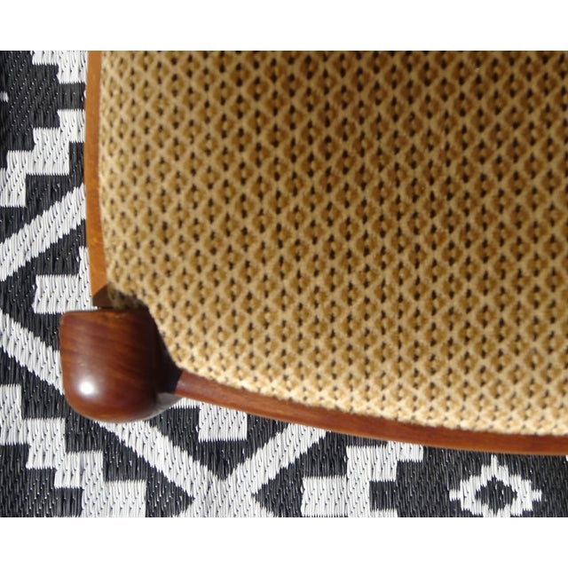 Wooden Chairs with Golden Velvet Top, 1980s, Set of 4 For Sale - Image 16 of 18