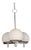 1960s Vintage Chrome & White Lightolier Ceiling Fixture For Sale