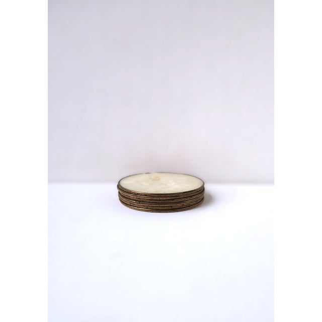 Wood Seashell Coasters, Set of 6 For Sale - Image 7 of 8