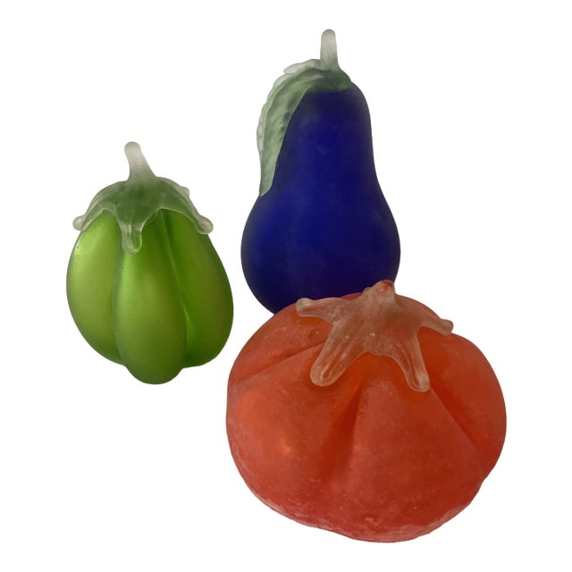 Mid-Century Ars Cenedese Murano Glass Vegetables- Set of 3 For Sale