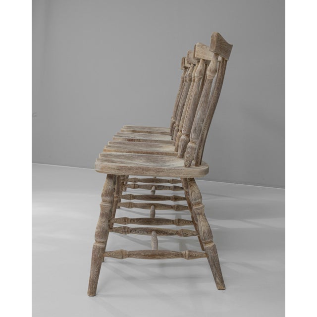 20th Century Dutch Bleached Oak Dining Chairs, Set of 4 For Sale - Image 4 of 12