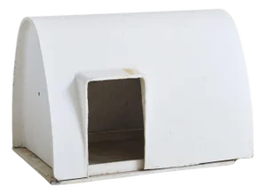 Medium Swiss White Concrete Dog House by Willy Guhl for Eternit, 1960s