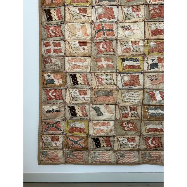 Early 1900's Cigar Felt Quilted Tapestry For Sale - Image 4 of 5