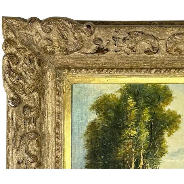 1955 Original River Landscape Oil on Canvas by Marg Le Bailly – Signed & Dated For Sale - Image 4 of 11