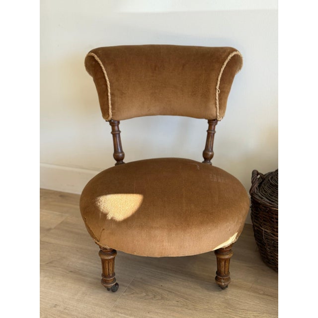 Wood Pair of Victorian English Walnut Chairs For Sale - Image 7 of 10