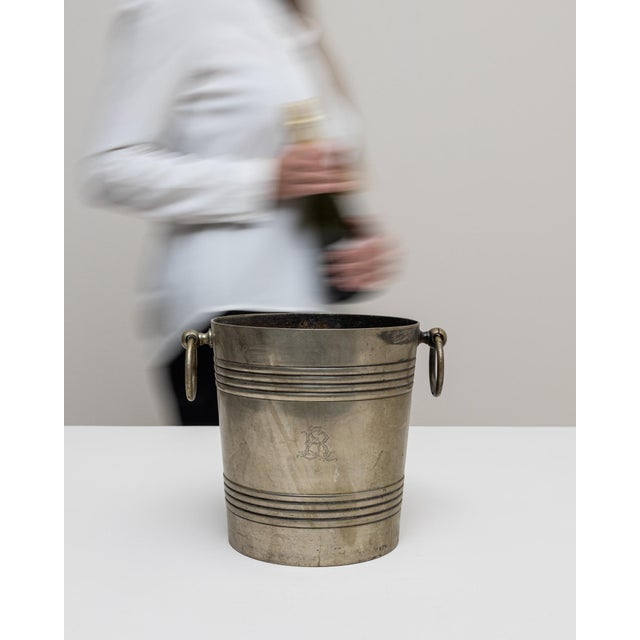 20th Century French Silver Plated Champagne Bucket For Sale In Greensboro - Image 6 of 18
