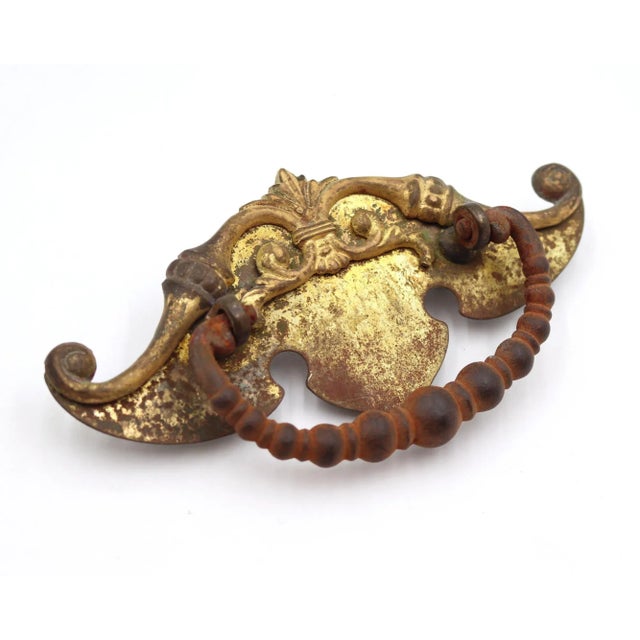 Victorian Set of Victorian 6.5 In. Brass Drawer Pulls For Sale - Image 3 of 7