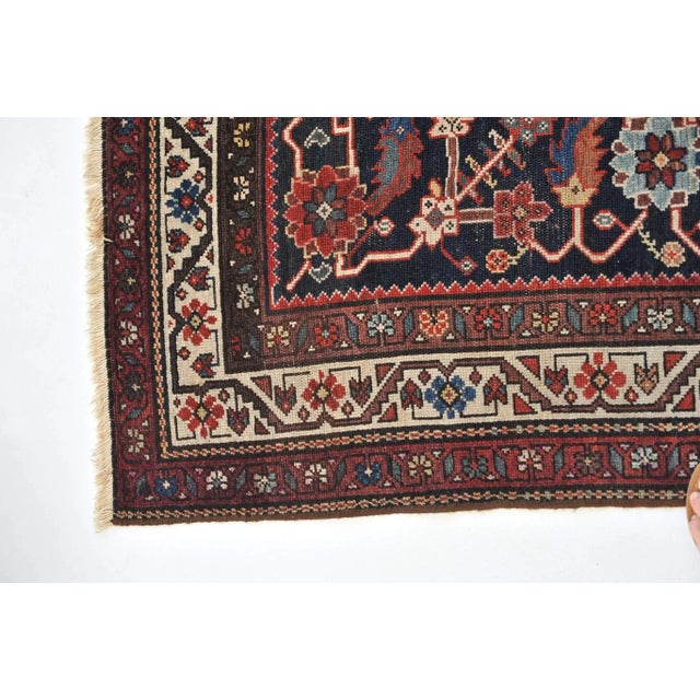 Blue 1930s Herati Persian Rug, 4.2 x 6.6 For Sale - Image 8 of 11