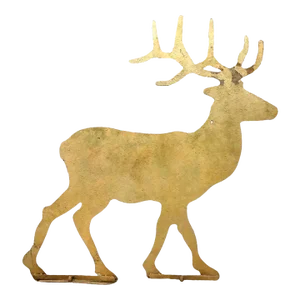 19thc Stag Trade Sign in Original Mustard Paint