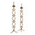 Pair of Niermann Weeks Montaigne Floor Lamps in Distressed Gold Leaf For Sale