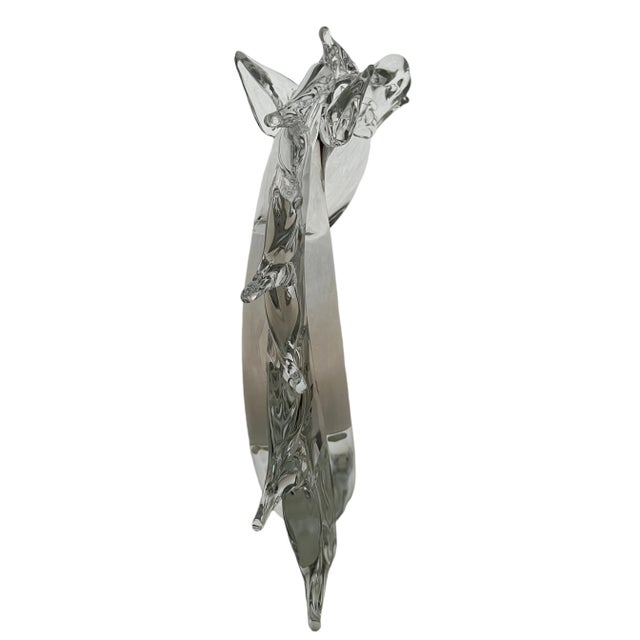 An Italian 11.25" tall horse head sculpture of Murano glass by V. Nason & C. This sculpture is a striking example of...