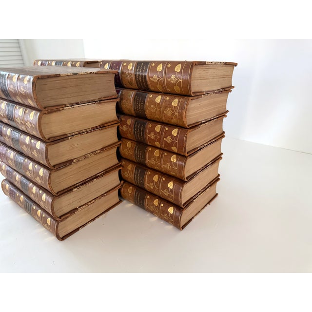 French Antique Leather Bound Balzac Books, Set 18 For Sale - Image 3 of 18