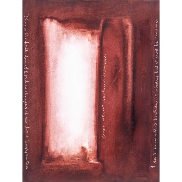 Red Guggi "Crimson" Oil on Canvas Board, 2016, 9 For Sale - Image 8 of 18