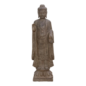 Monumental Stone Buddha W/Peaceful Presence