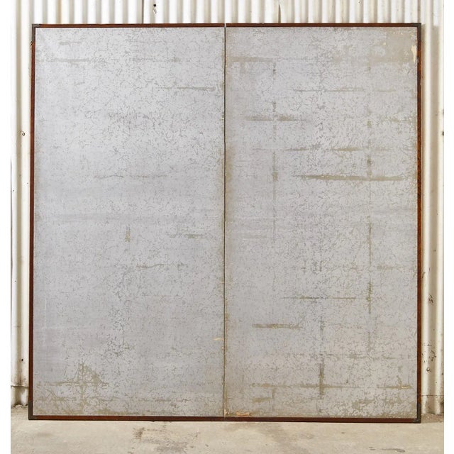 Japanese Meiji Two Panel Screen Geese and Reeds For Sale - Image 12 of 13