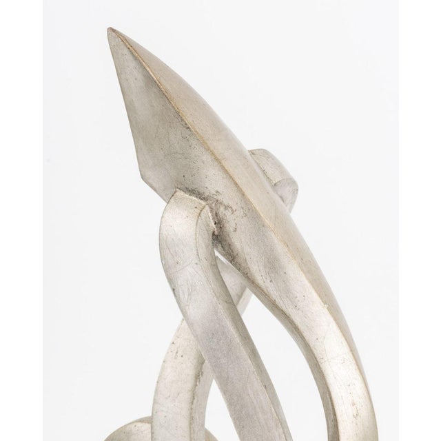 Modernist Silvered Abstract Freeform Sculpture For Sale - Image 4 of 10