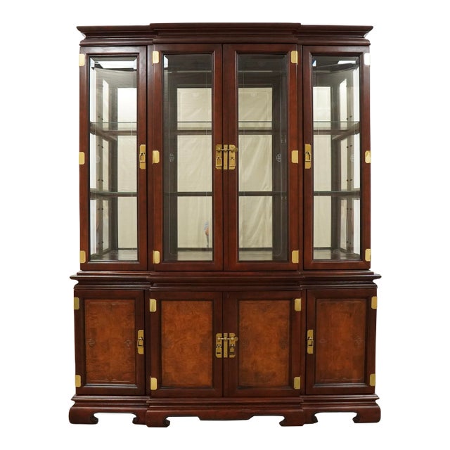 Vintage Universal Furniture Ming-Style Display Cabinet, Attributed For Sale