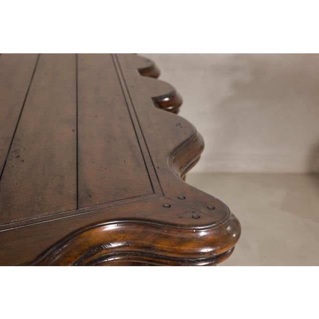 Late 20th Century Marge Carson Walnut Serpentine Console Table with Cabriole Legs For Sale - Image 9 of 18