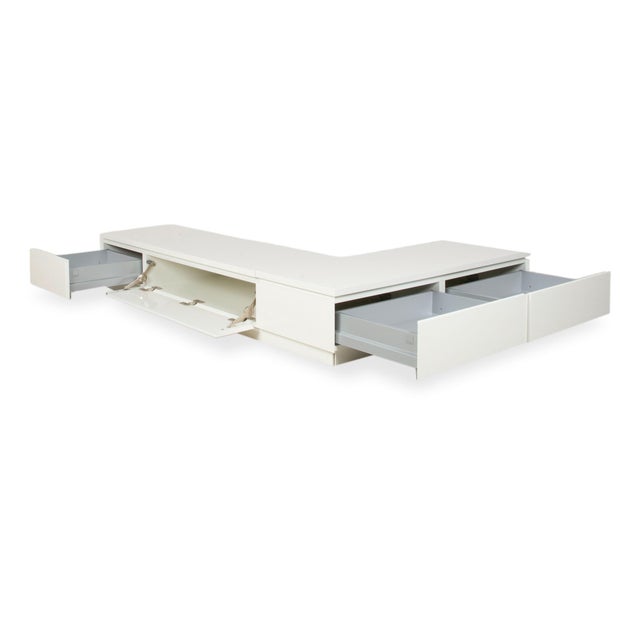 Cube Wooden Sideboard in White from Lübke For Sale - Image 4 of 17