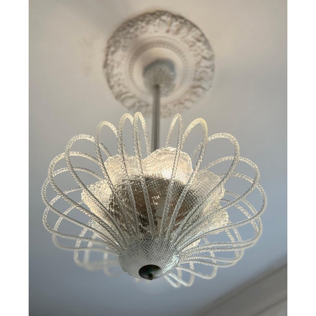 Chandelier attributed to Barovier & Toso, Murano, 1940s For Sale - Image 10 of 18