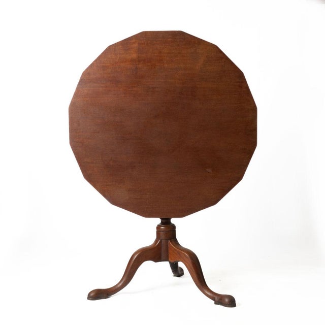 Early 20th Century Early 20th Century Early Tilt Top Table With Shaped Top For Sale - Image 5 of 9