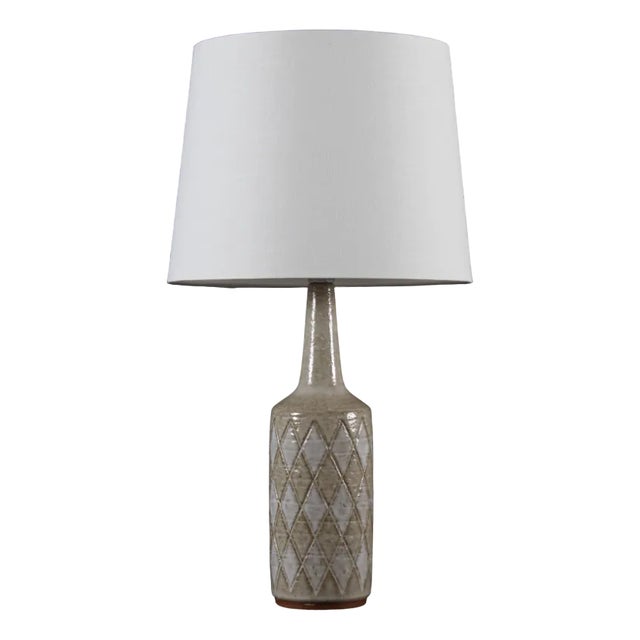 Danish Sand and White Table Lamp by Per Linnemann-Schmidt for Palshus For Sale