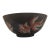 Vintage Chinoiserie Black Porcelain Bowl With Hand-Painted Koi Fish For Sale