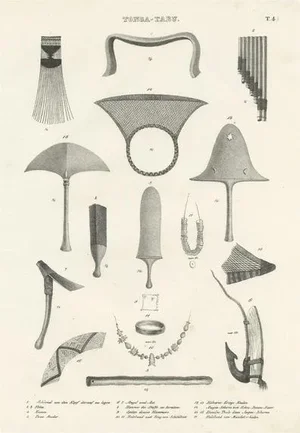 Various Utensils of Tongatabu, 1836, Paper
