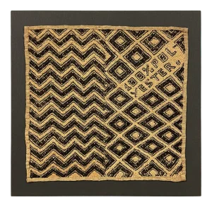 Tongue-In-Cheek Mounted Kuba Cloth Panel
