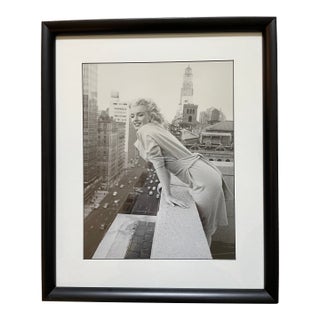 Iconic Marilyn Monroe Ambassador Hotel Rooftop Reproduction Photograph, 1955, Ed Feingersh, Framed For Sale