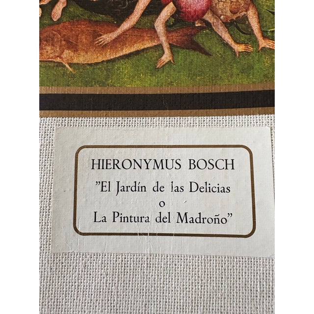 Figurative Garden of Earthly Delights Print on Canvas From Spain For Sale - Image 3 of 12