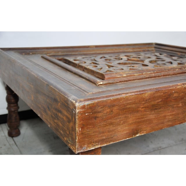 Vintage Egyptian Carved Wood Coffee Table Chairish