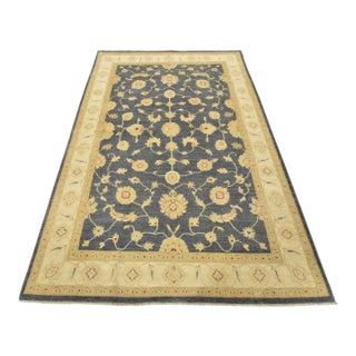 Ziegler Rug 5’10” X 8’9” Blue Wool Traditional Hand-Knotted Oriental Carpet For Sale