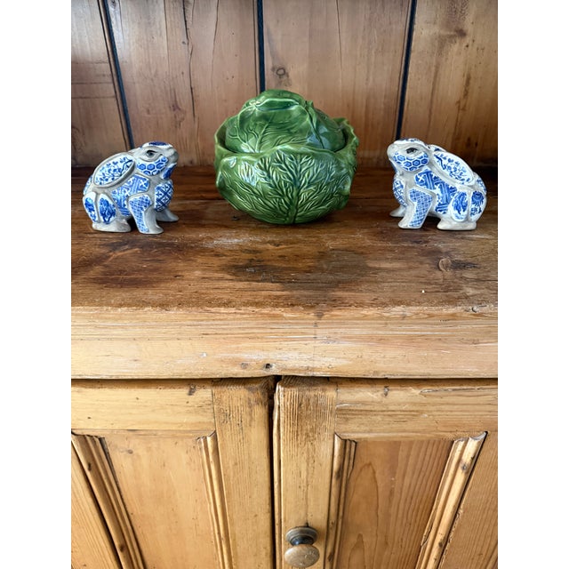 1960s 1960s Cabbage Vessel Lidded Dark Green Holland Mold Company For Sale - Image 5 of 5