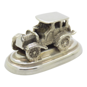 Vintage Italian Handmade Genuine Silver Car Shaped Table Place Holder, Made in Florence (Tuscany)