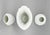 Set of 3 Vintage M. Frey Kaiser West Germany White Bisque Porcelain Floral Vessels – Mid to Late 20th Century – Romantic / European Traditional For Sale In Houston - Image 6 of 17