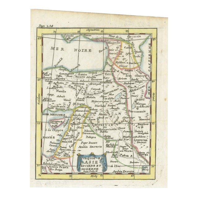 Antique Map of Turkey in Asia, Armenia and Mesopotamia, 1760 For Sale
