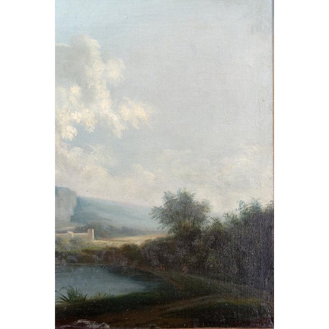 Italian Artist, Grand Tour Romantic Lake Scene, 19th Century, Oil Painting, Framed For Sale - Image 5 of 16