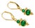 Mid 20th Century 14k Yellow Gold Emerald Drop Designer Earrings, Pair For Sale