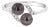 Cultured Black Pearl Diamond Ring 14k White Gold, Size 7 For Sale