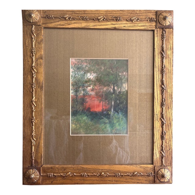 Early 20th Century Beech Woods by John Elwood Bundy Framed Watercolor For Sale